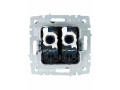 Розетка компьютерная двойная RJ45 кат.5E РК10-2-БрА алюминий BRITE ИЭК