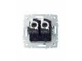 Розетка компьютерная двойная RJ45 кат.5E РК10-2-БрШ шампань BRITE ИЭК