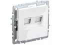 Розетка компьютерная двойная кат.5E RJ45 РК10-2-БрБ белый BRITE ИЭК