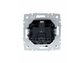 BRITE Розетка 1-местная с заземлением со шторками и крышкой 16А IP20 РСбш10-3-БрГ графит ИЭК