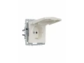 BRITE Розетка 1-местная с заземлением со шторками и крышкой 16А IP20 РСбш10-3-БрЖ жемчуг ИЭК