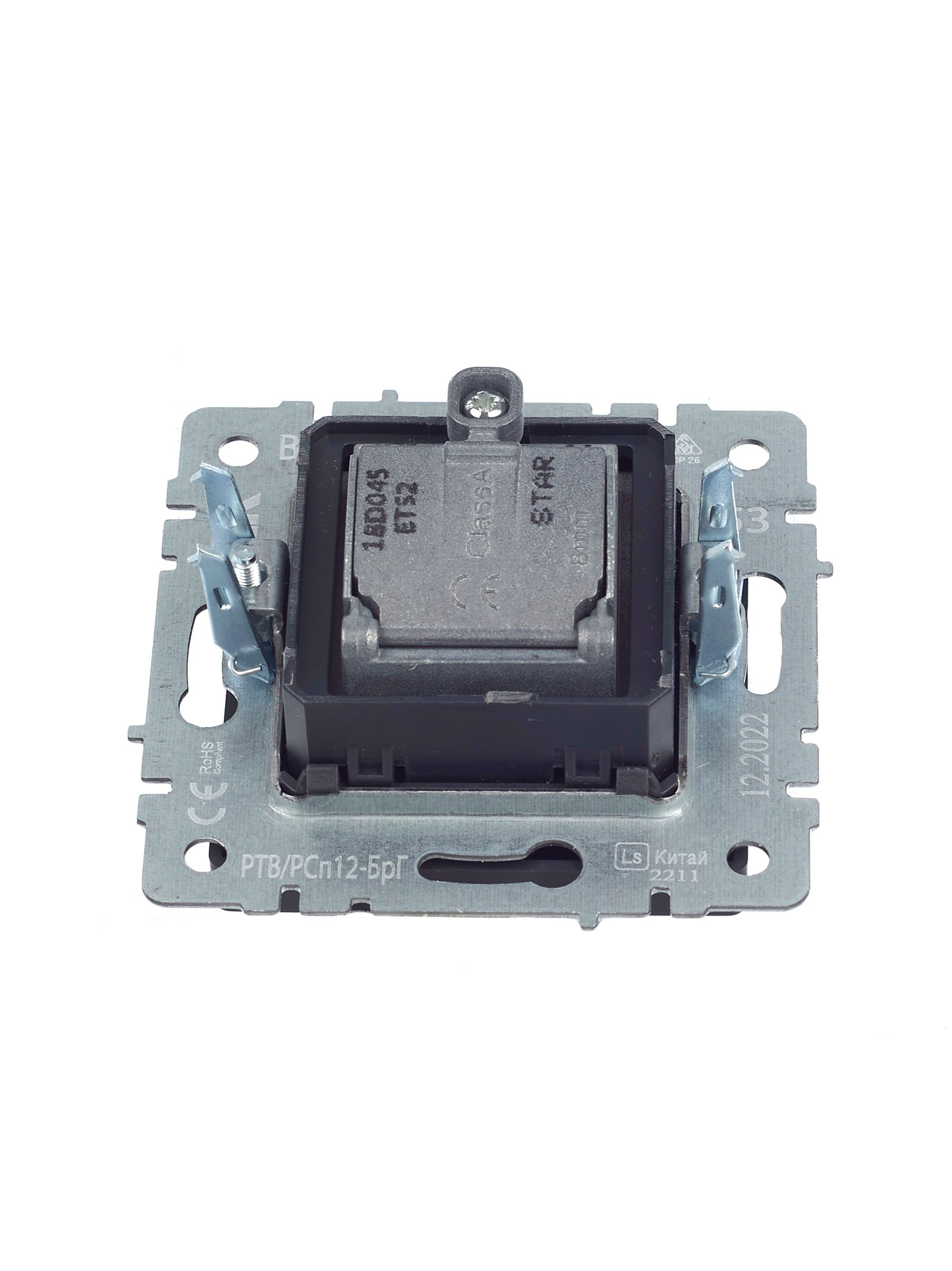 BRITE Розетка двойная TV+SAT РТВ/РСп12-БрГ графит ИЭК