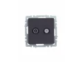 BRITE Розетка двойная TV+SAT РТВ/РСп12-БрГ графит ИЭК