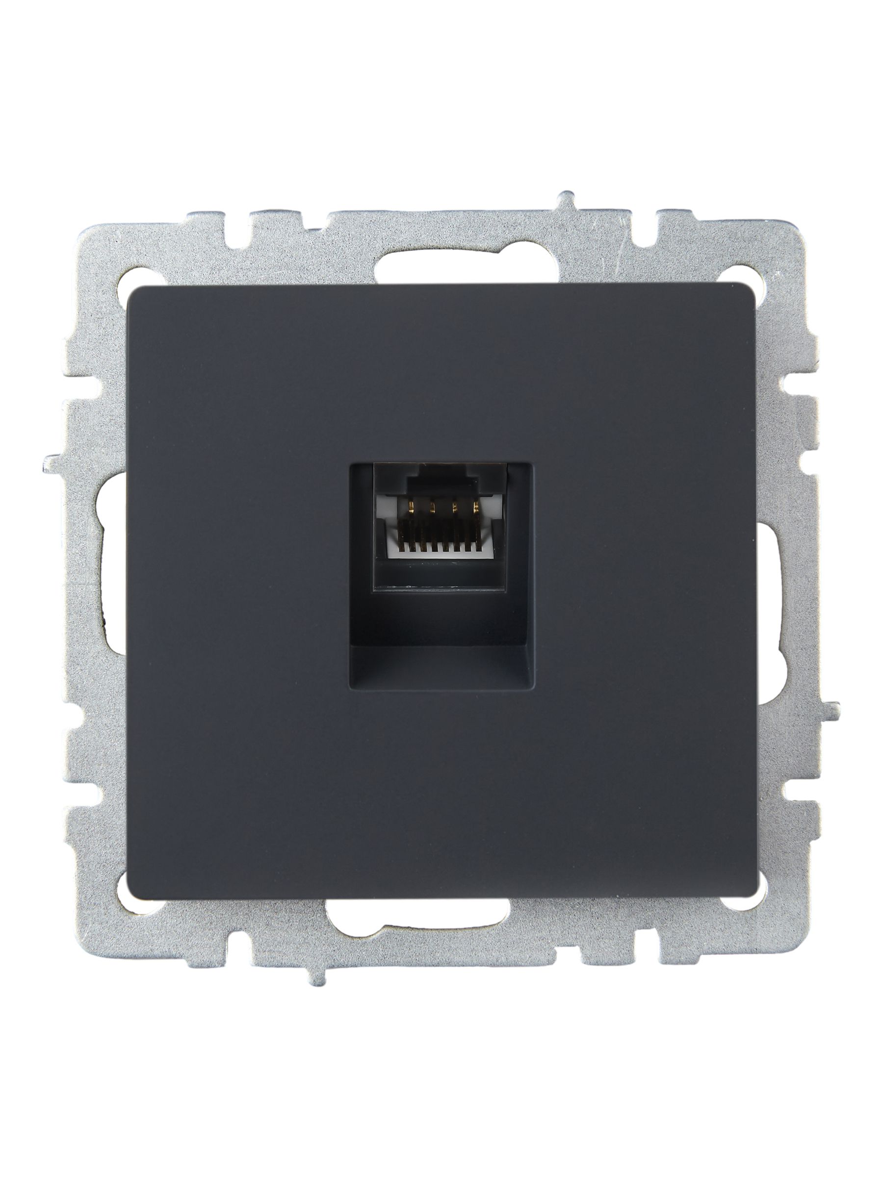 Розетка компьютерная RJ45 кат.5E РК10-БрГ графит BRITE ИЭК