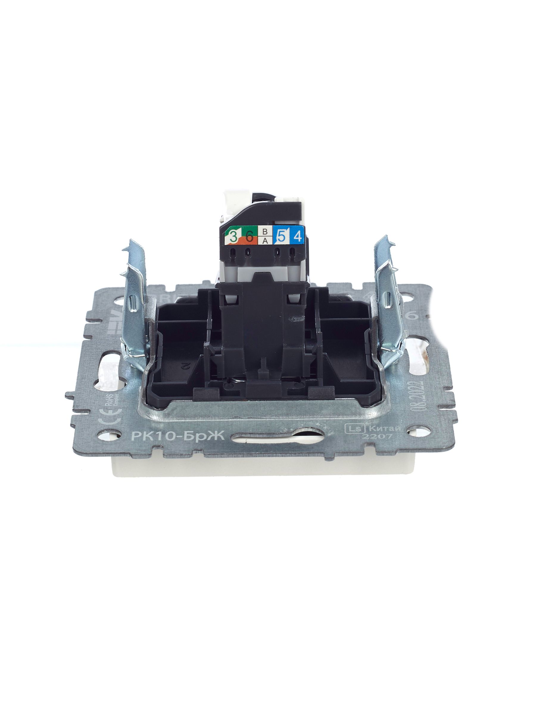Розетка компьютерная RJ45 кат.5E РК10-БрЖ жемчуг BRITE ИЭК