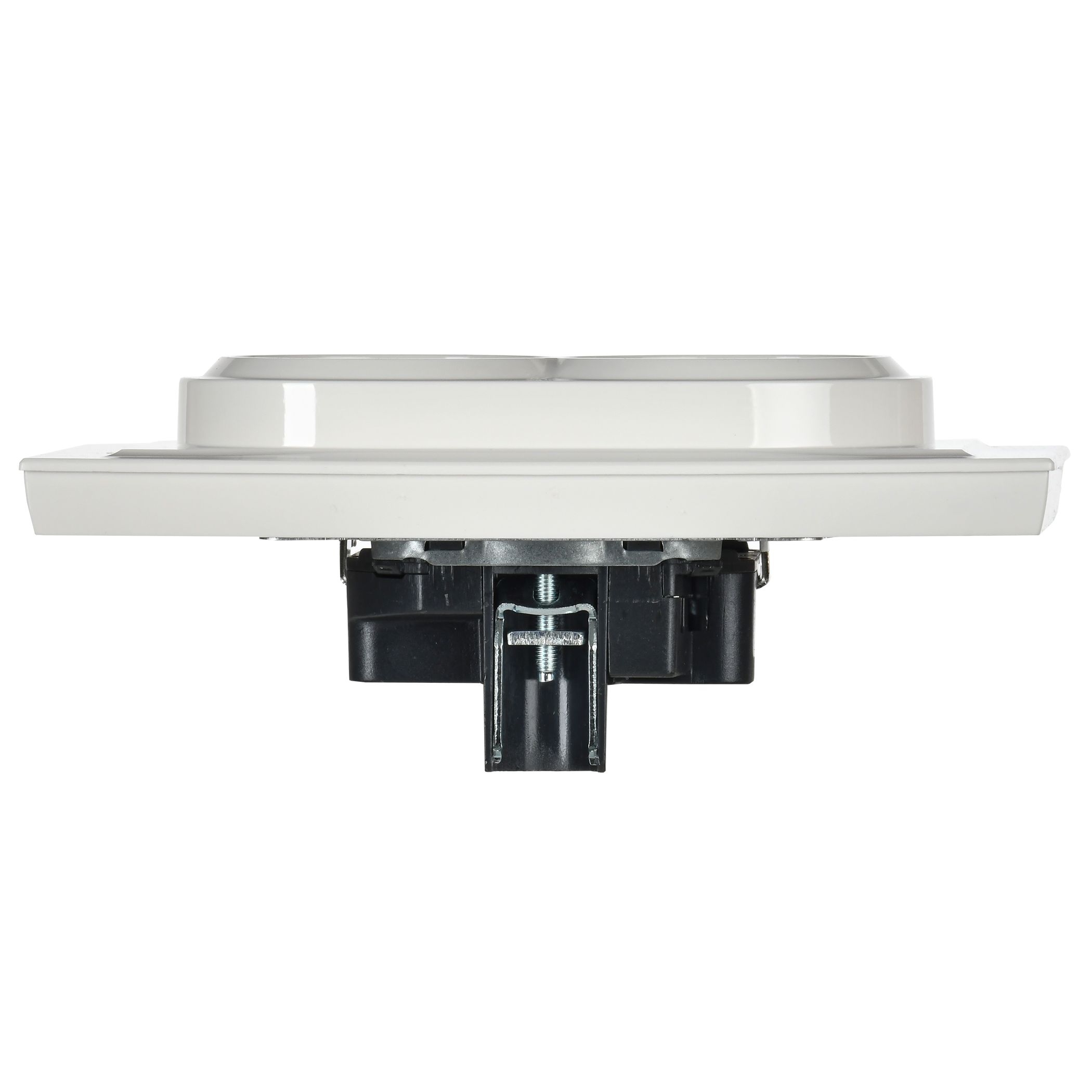 Розетка 2-местная с заземляющим контактом без защитных шторок 16А в сборе РС12-3-БрБ белая BRITE ИЭК