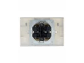 BRITE Розетка 2-я с крышкой 16А в сборе IP44 РСбш12-3-44-БрА алюминий ИЭК