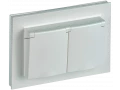 BRITE Розетка 2-я с крышкой 16А в сборе IP44 РСбш12-3-44-БрЖ жемчуг ИЭК