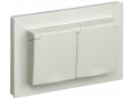 BRITE Розетка 2-я с крышкой 16А в сборе IP44 РСбш12-3-44-БрКр бежевая ИЭК