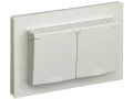 BRITE Розетка 2-я с крышкой 16А в сборе IP44 РСбш12-3-44-БрКр бежевая ИЭК