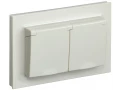 BRITE Розетка 2-я с крышкой 16А в сборе IP44 РСбш12-3-44-БрКр бежевая ИЭК
