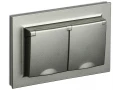 BRITE Розетка 2-я с крышкой 16А в сборе IP44 РСбш12-3-44-БрШ шампань ИЭК