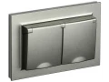 BRITE Розетка 2-я с крышкой 16А в сборе IP44 РСбш12-3-44-БрШ шампань ИЭК