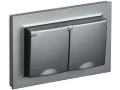 BRITE Розетка 2-я с крышкой 16А в сборе IP44 РСбш12-3-44-БрС сталь ИЭК
