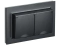 BRITE Розетка 2-я с крышкой 16А в сборе IP44 РСбш12-3-44-БрС сталь ИЭК