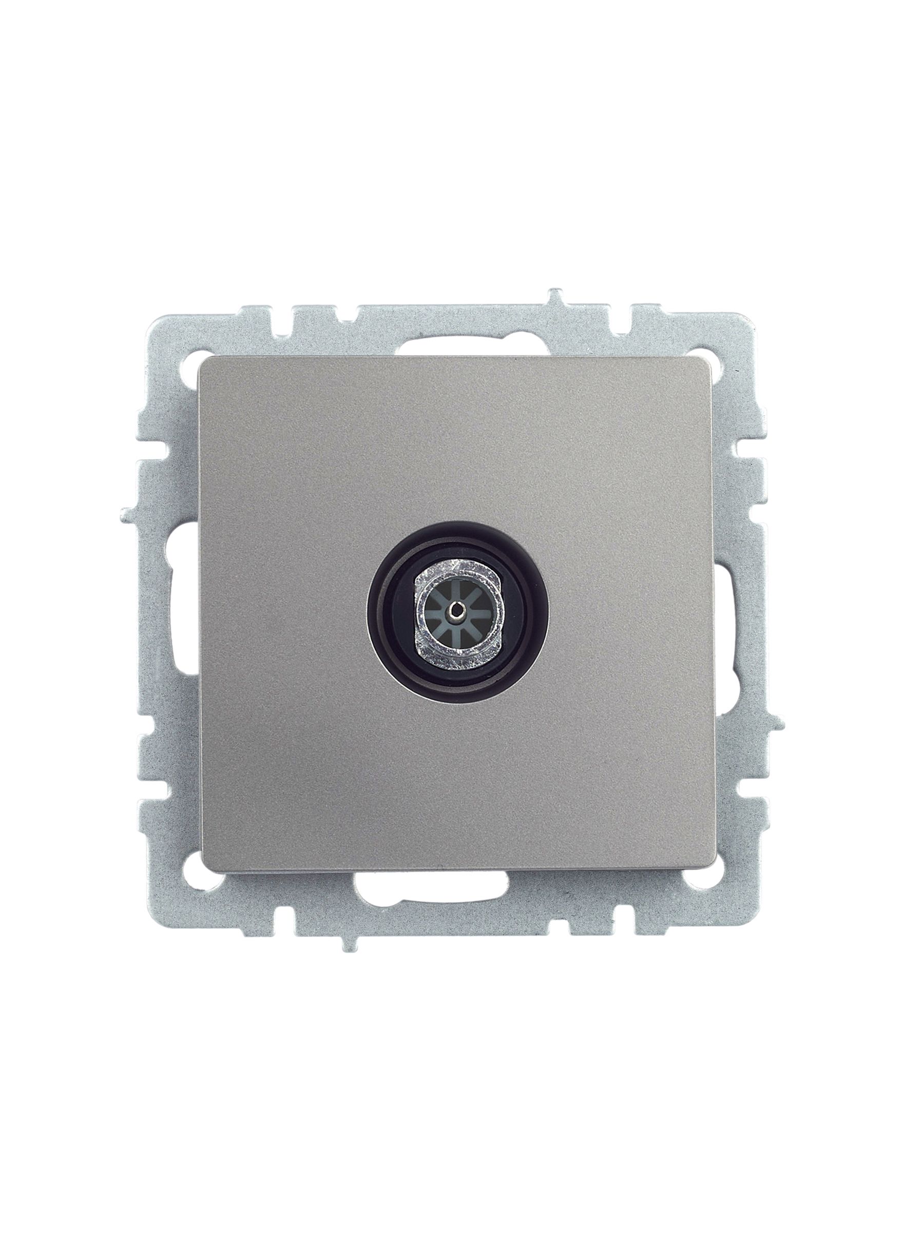 Розетка TV оконечная РТВ11-0-БрС сталь BRITE ИЭК