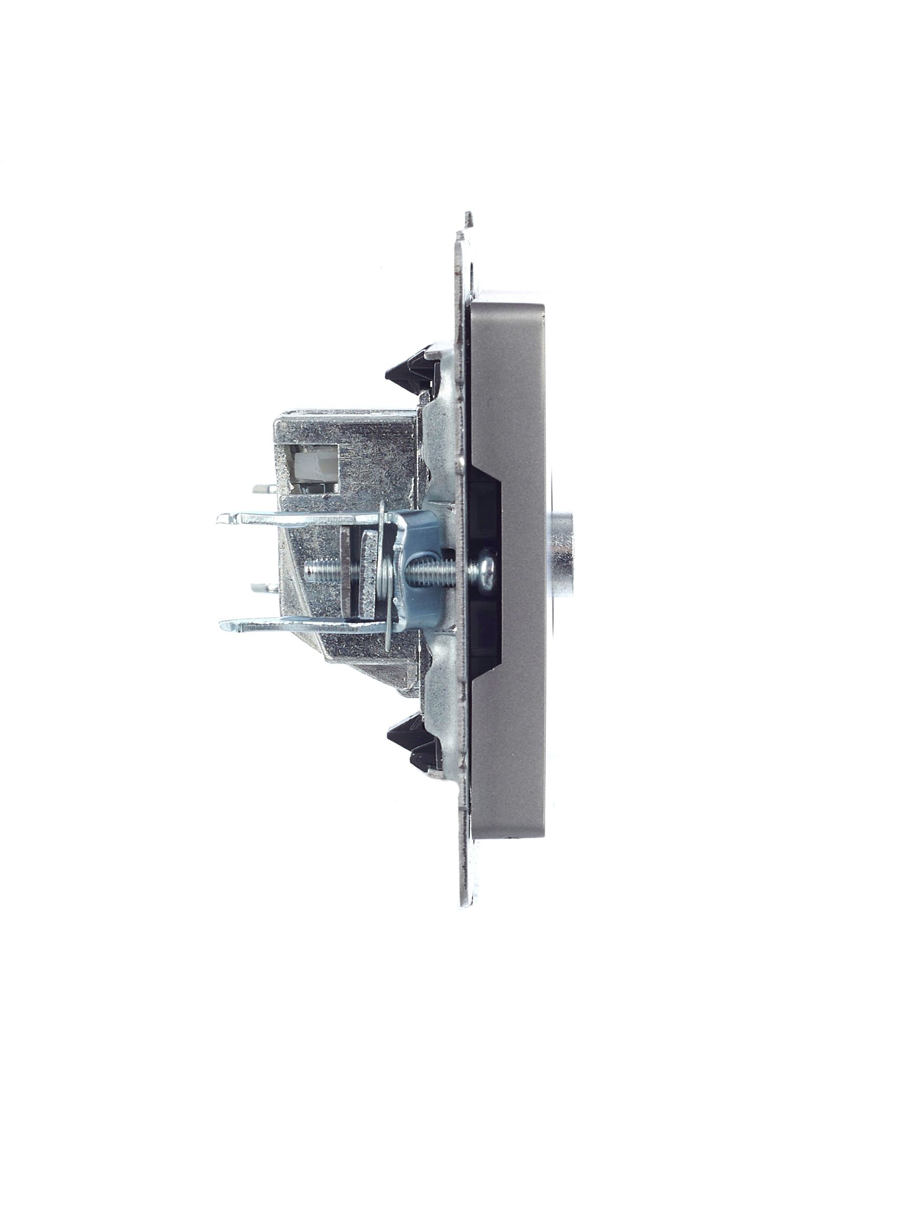 Розетка TV оконечная РТВ11-0-БрС сталь BRITE ИЭК