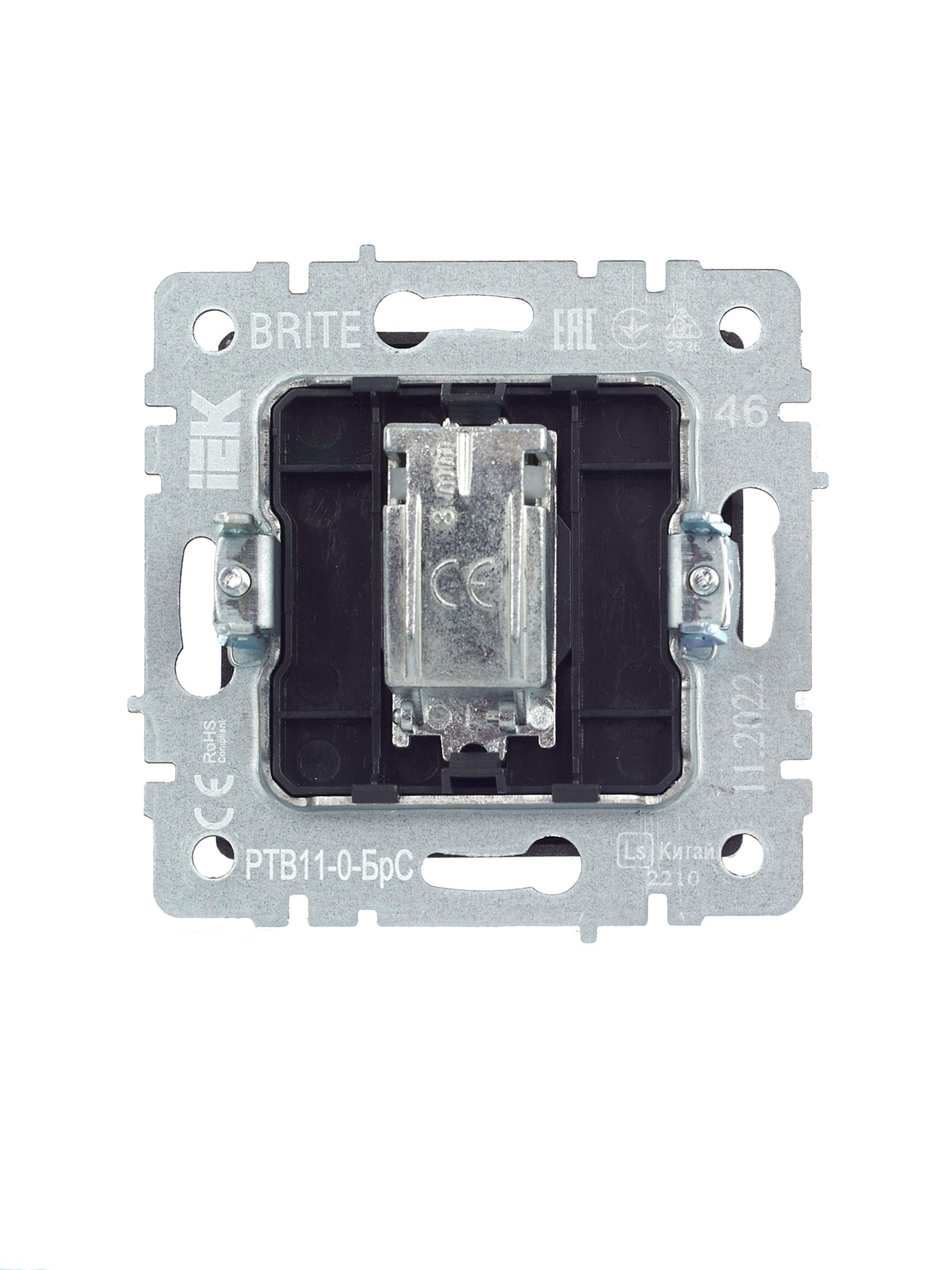 Розетка TV оконечная РТВ11-0-БрС сталь BRITE ИЭК