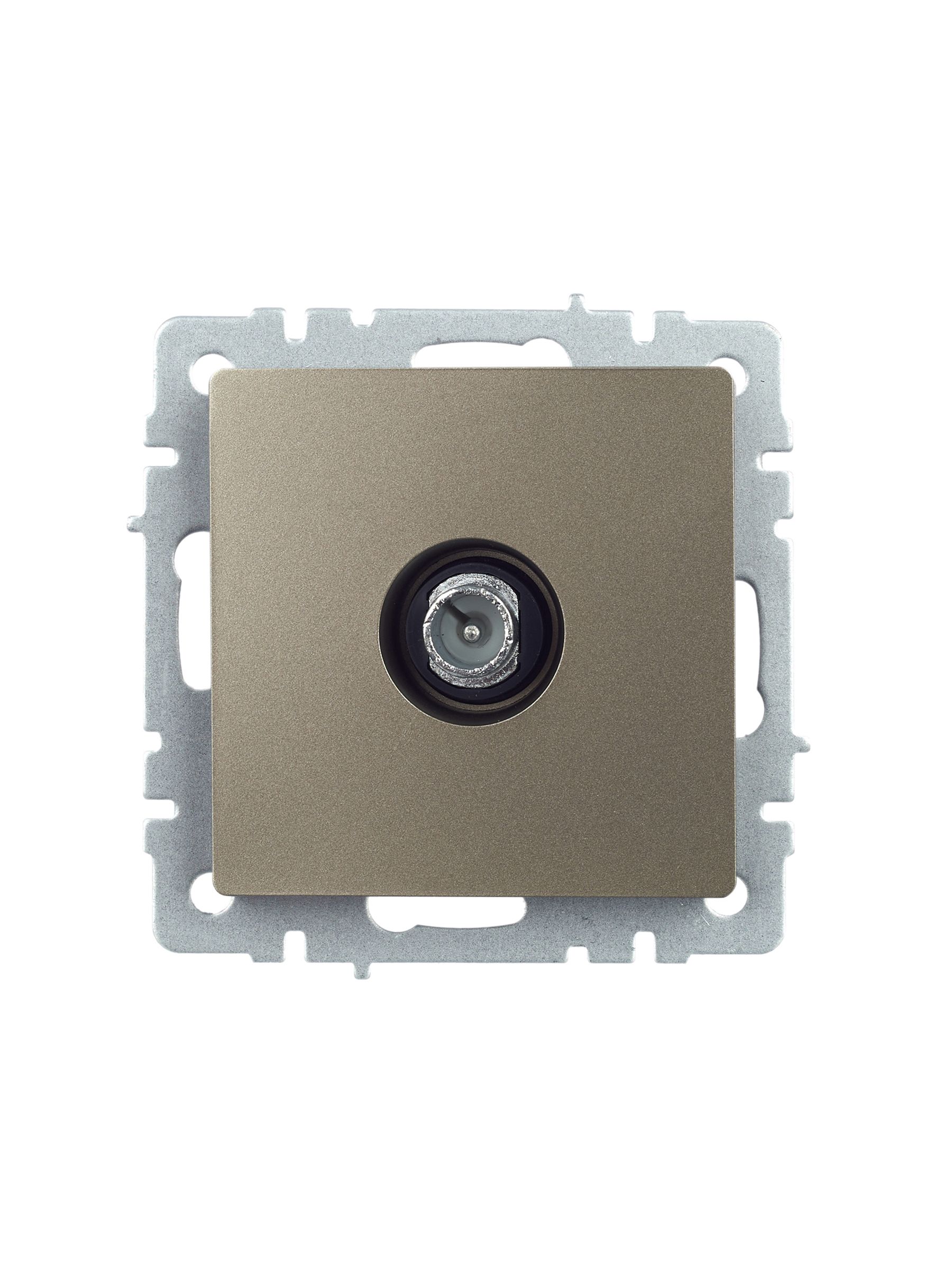 BRITE Розетка TV проходная РТВ10-0-БрШ шампань ИЭК