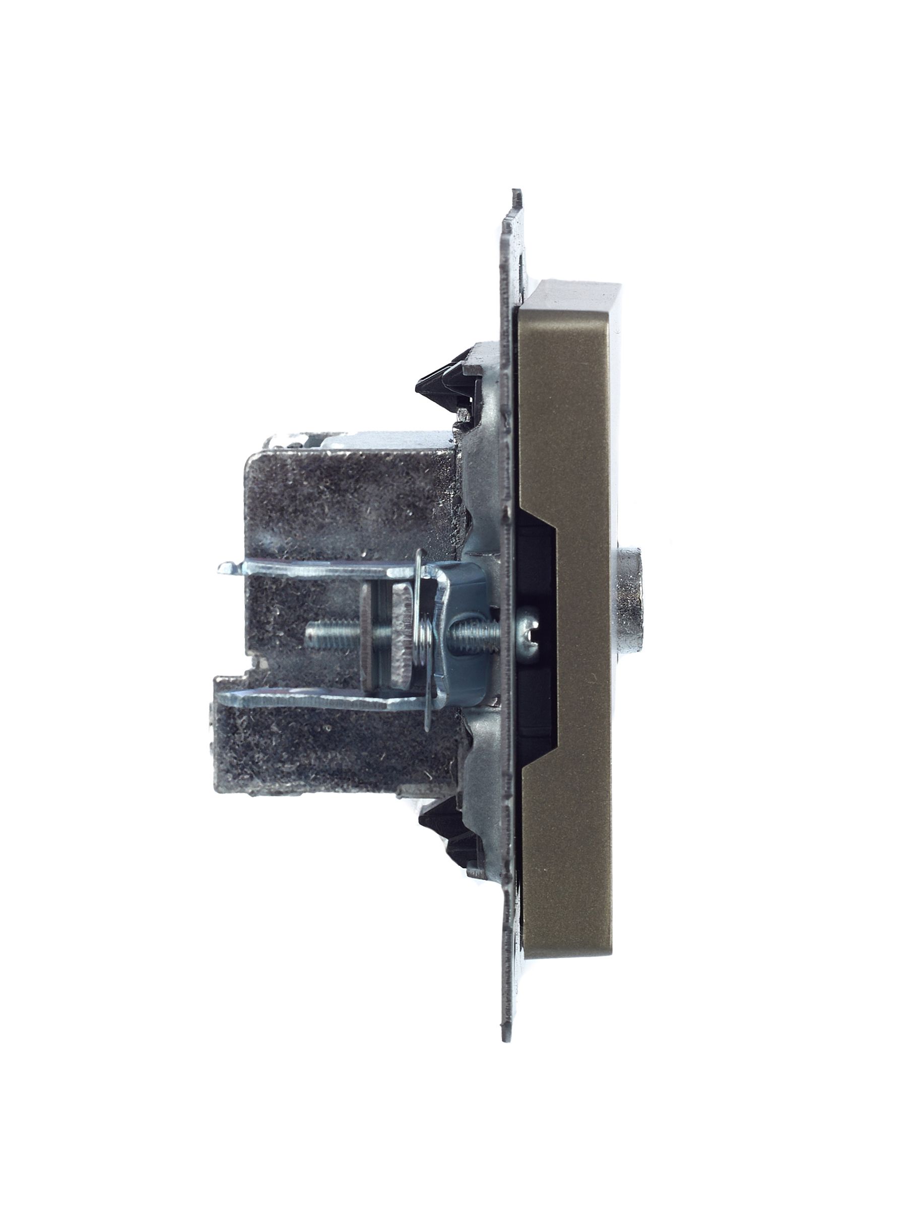 BRITE Розетка TV проходная РТВ10-0-БрШ шампань ИЭК