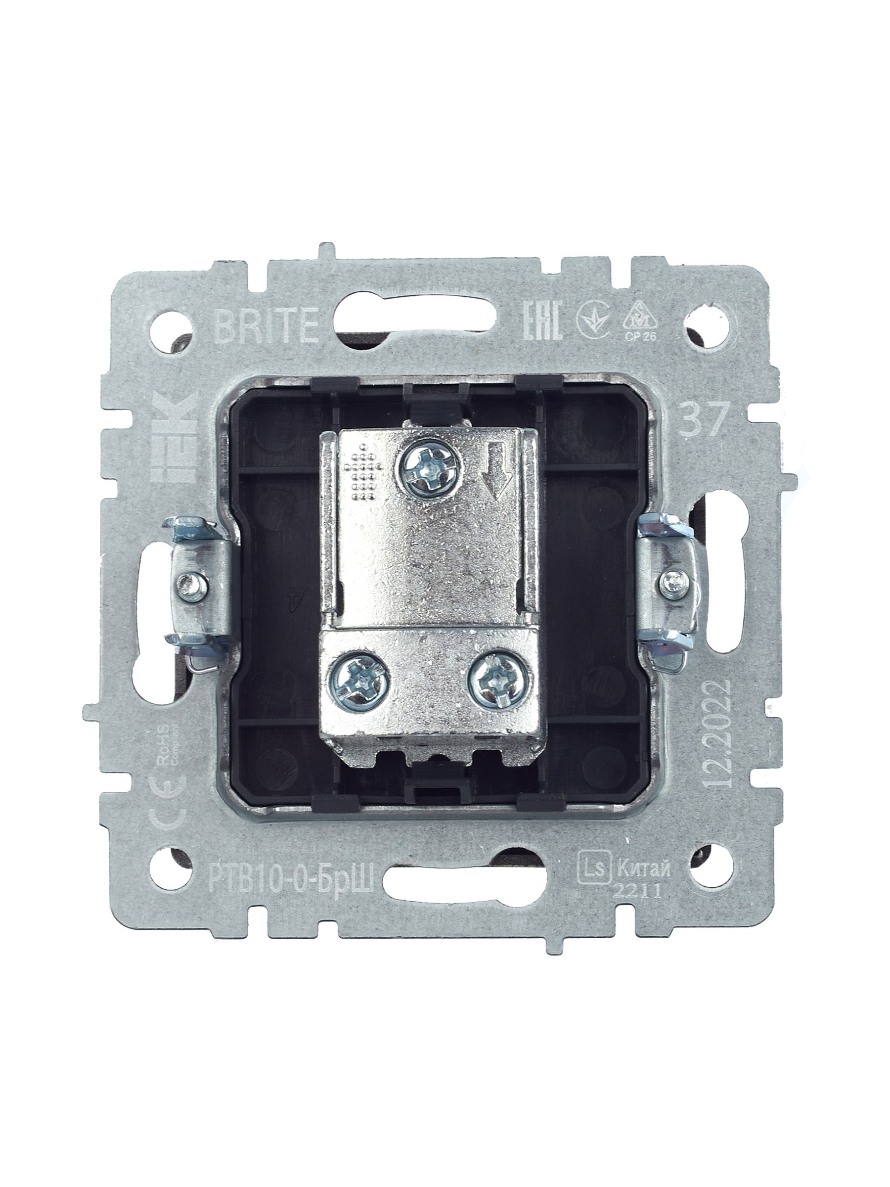 BRITE Розетка TV проходная РТВ10-0-БрШ шампань ИЭК