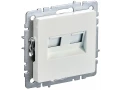 BRITE Розетка двойная RJ11+RJ45 кат.5E РК/Т12-БрЖ жемчуг ИЭК