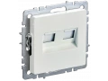 BRITE Розетка двойная RJ11+RJ45 кат.5E РК/Т12-БрЖ жемчуг ИЭК