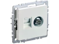 Розетка 2-местная TV+RJ45 кат.5E РТВ/РК12-БрЖ жемчуг BRITE ИЭК