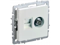 Розетка 2-местная TV+RJ45 кат.5E РТВ/РК12-БрЖ жемчуг BRITE ИЭК
