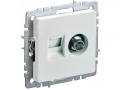 Розетка 2-местная TV+RJ45 кат.5E РТВ/РК12-БрЖ жемчуг BRITE ИЭК