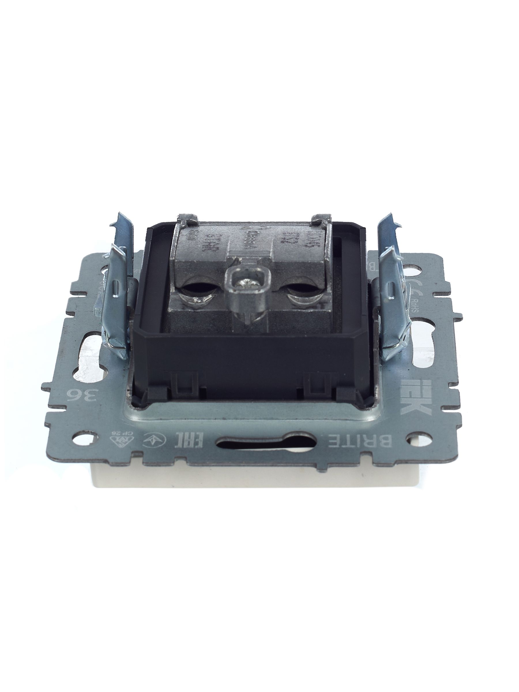 BRITE Розетка двойная TV+SAT РТВ/РСп12-БрЖ жемчуг ИЭК