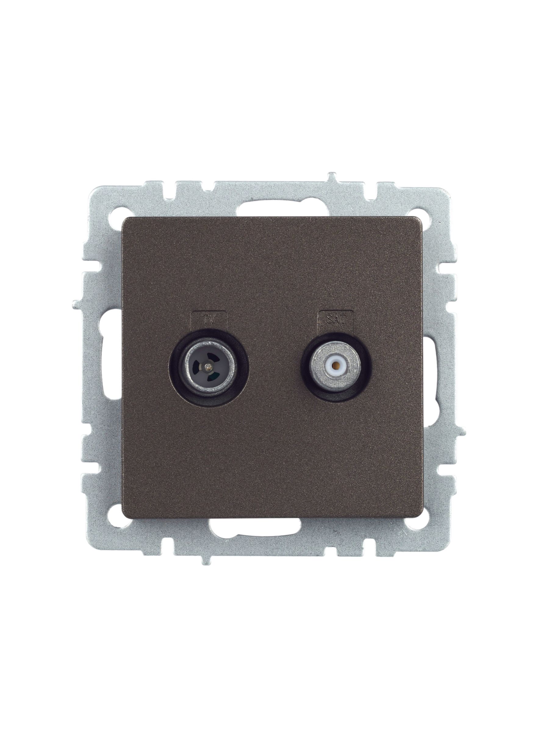 BRITE Розетка двойная TV+SAT РТВ/РСп12-БрТБ бронза ИЭК