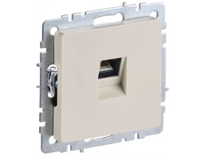 BRITE Розетка компьютерная RJ45 кат.5E РК10-БрКр бежевый ИЭК