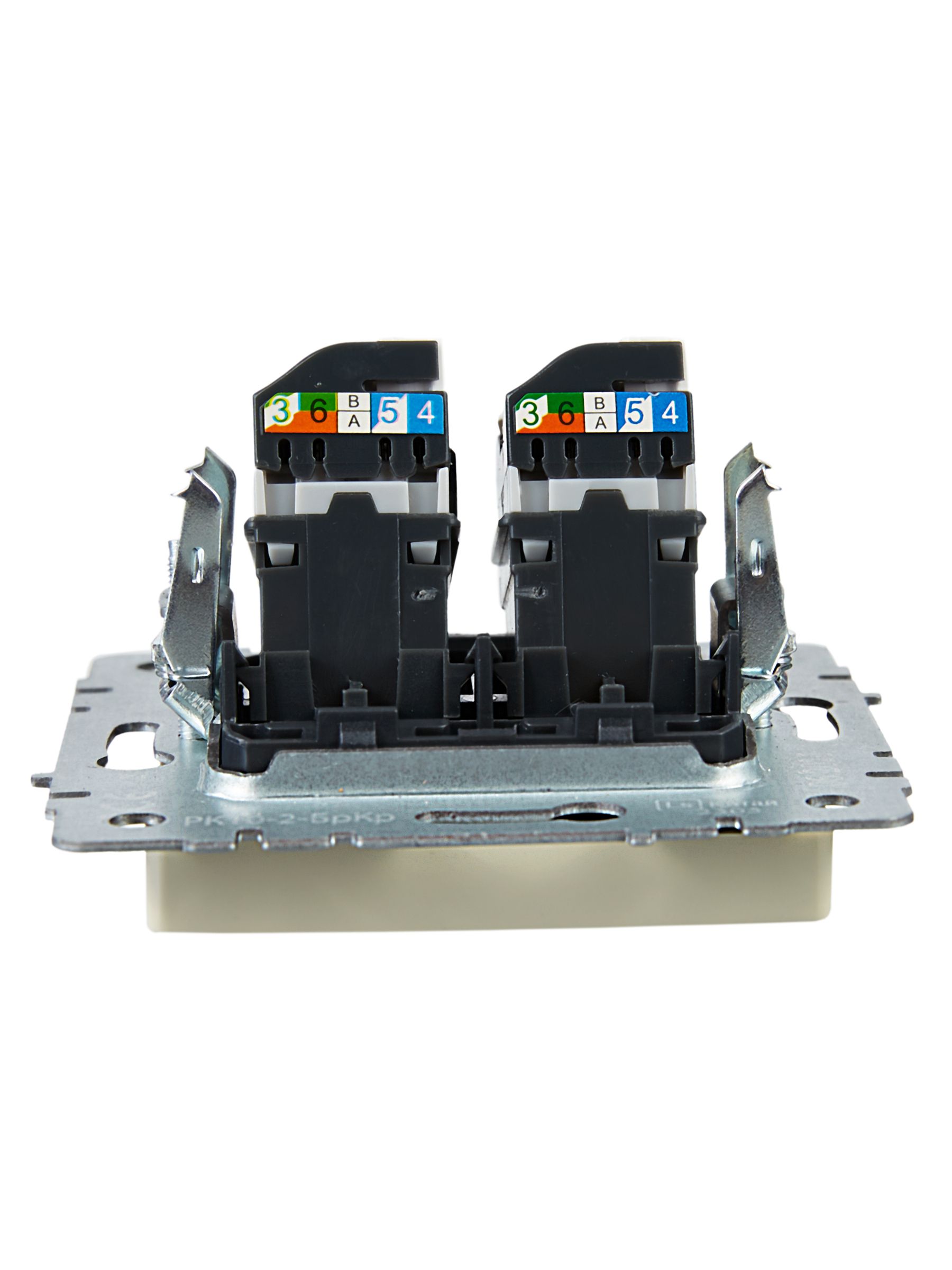 Розетка компьютерная двойная RJ45 кат.5E РК10-2-БрКр бежевый BRITE ИЭК