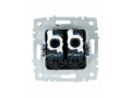Розетка компьютерная двойная RJ45 кат.5E РК10-2-БрКр бежевый BRITE ИЭК