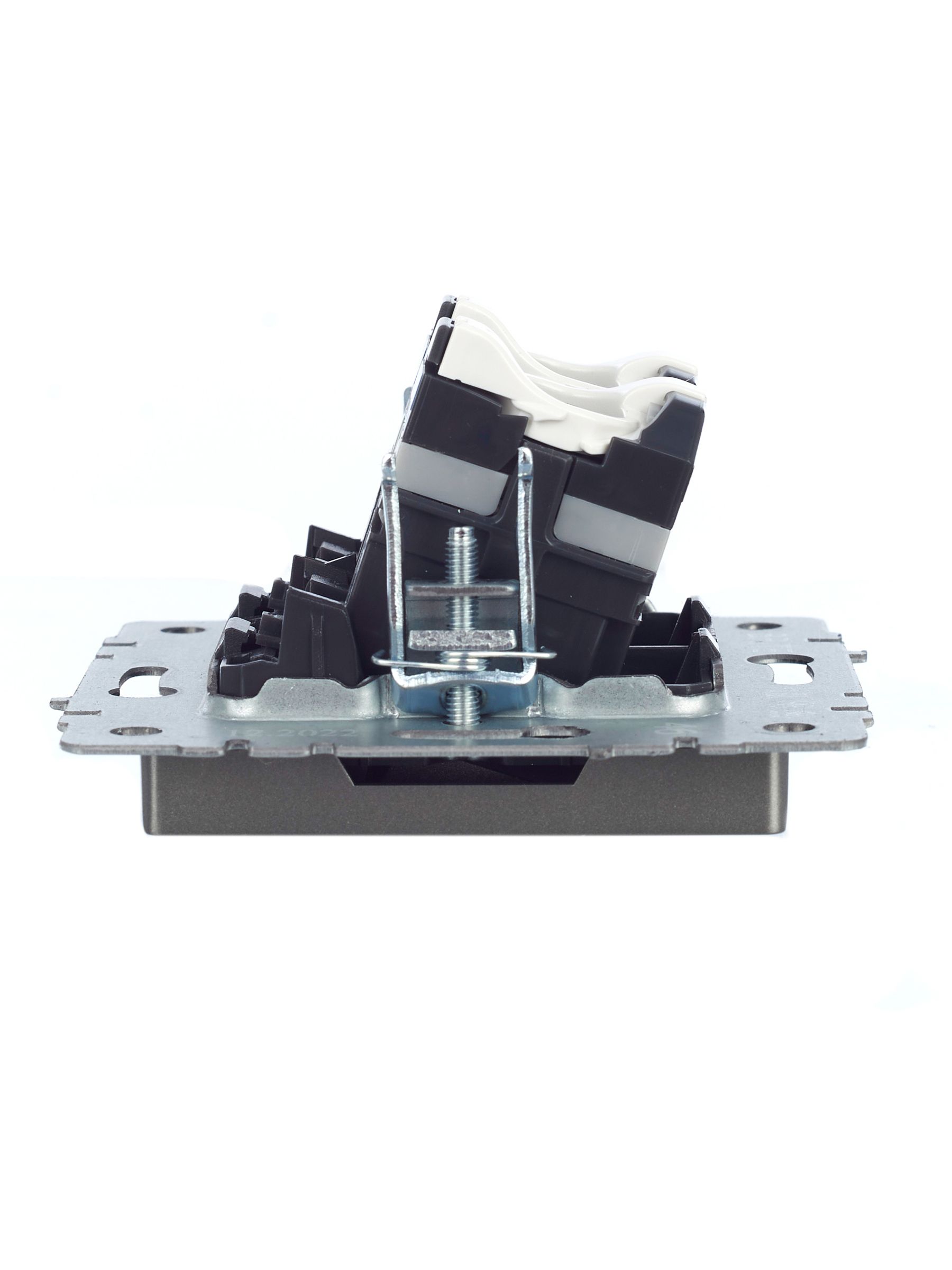Розетка компьютерная двойная RJ45 кат.5E РК10-2-БрС сталь BRITE ИЭК