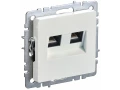 Розетка компьютерная двойная RJ45 кат.5E РК10-2-БрЖ жемчуг BRITE ИЭК