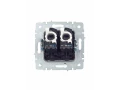 Розетка компьютерная двойная RJ45 кат.5E РК10-2-БрЖ жемчуг BRITE ИЭК