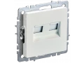Розетка компьютерная двойная RJ45 кат.5E РК10-2-БрЖ жемчуг BRITE ИЭК