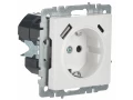 BRITE Розетка 1-местная с заземлением с защитными шторками 16А с USB A+C 18Вт РЮш11-1-БрБ белый ИЭК