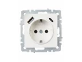 BRITE Розетка 1-местная с заземлением с защитными шторками 16А с USB A+C 18Вт РЮш11-1-БрЖ жемчуг ИЭК