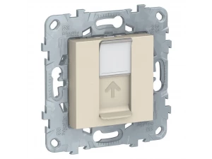 UN розетка RJ45, одиночная, кат.5е UTP, беж /NU541144/