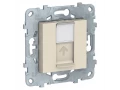 UN розетка RJ45, одиночная, кат.5е UTP, беж /NU541144/