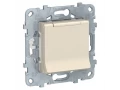 UN розетка с з/кл с/шторк, с крышкой, IP40, беж /NU503744TA/