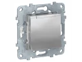 UN розетка с з/кл с/шторк, с крышкой, IP40, алюминий /NU503730TA/