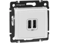 Розетка 2 USB белый VLN /770470/