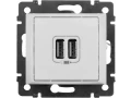 Розетка 2 USB белый VLN /770470/