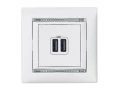 Розетка 2 USB белый VLN /770470/