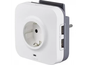 Розетка 2к+З 2XUSB с УЗИП /694671/