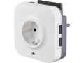 Розетка 2к+З 2XUSB с УЗИП /694671/